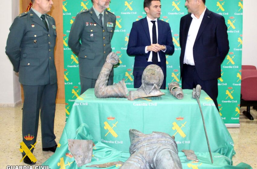  Recuperada la estatua de Severiano Ballesteros y detenido el presunto autor del robo