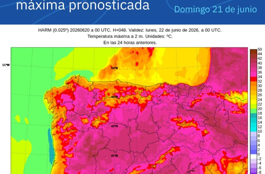  Aviso AEMET por altas temperaturas para el domingo 21 de junio