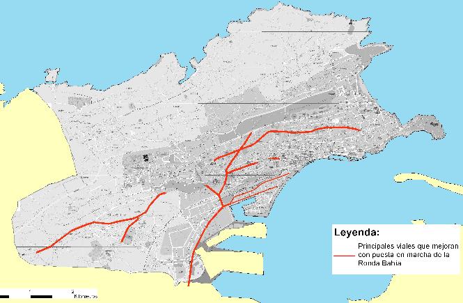  El alcalde destaca la reducción del tráfico de vehículos en la ciudad y la mejora de la fluidez de la circulación gracias a la Ronda de la Bahía