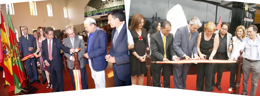 A la izquierda, la inauguración de la XI Feria de Antigüedades de Cantabria, en 2010. A la derecha, la inauguración de la X Feria de Antigüedades de Cantabria, con la presencia de la alcaldesa de Torrelavega, Blanca Rosa Gómez Morante, en 2009