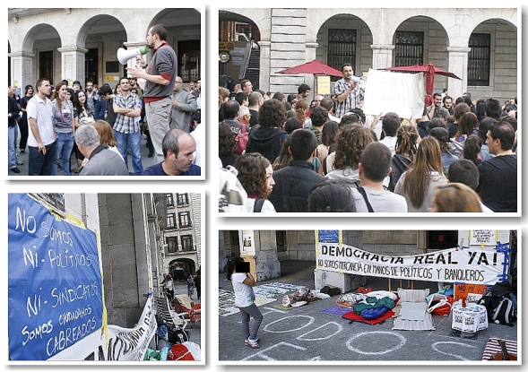 Dos centenares de personas se concentran en la Plaza Porticada de Santander