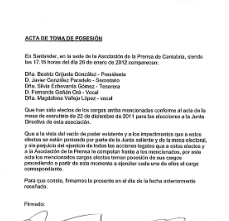  Caos institucional en la Asociación de la Prensa de Cantabria
