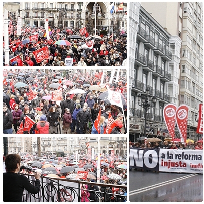  Más de diez mil personas rechazan en Santander la reforma laboral y los recortes del PP