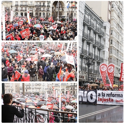 Miles de personas rechazan la reforma laboral y los recortes del PP