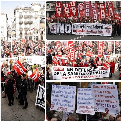 Más de diez mil personas secundan la manifestación contra la reforma laboral en Santander