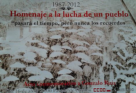  Organizan un homenaje a Gonzalo Ruiz, 25 años después de su muerte a manos de la Guardia Civil en Reinosa