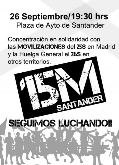  Organizan una concentración en solidaridad con el 25-S