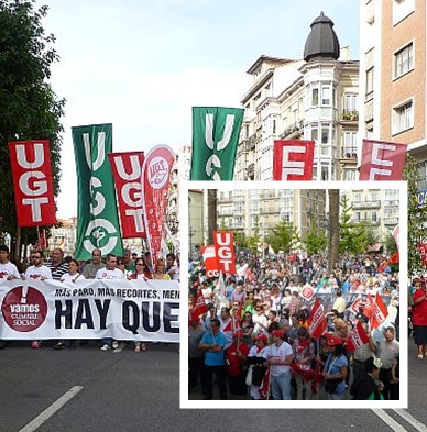 Más de 7.000 personas rechazan en Santander la política del gobierno y los recortes