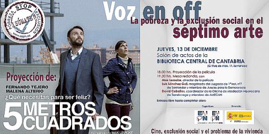EAPN Cantabria organiza un cine-fórum sobre el problema de la vivienda