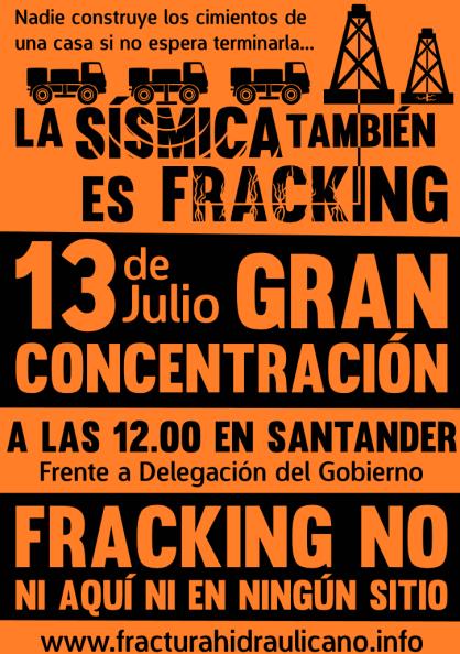 Convocada una concentración contra el 'fracking' el sábado 