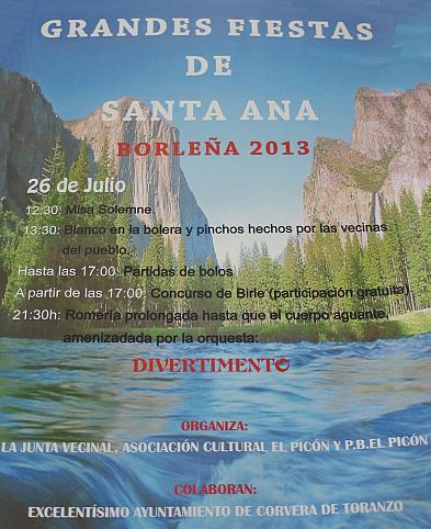 Borleña celebrará el viernes 26 la festividad de Santa Ana