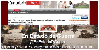 Un blog cántabro menosprecia a la víctima y permite al denunciado atacar a Leire Díez