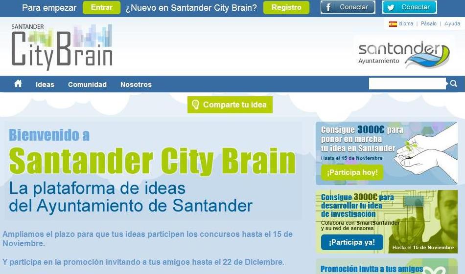 34 ideas compiten hasta ahora dentro del concurso abierto en ‘Santandercitybrain’
