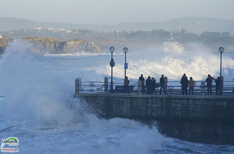 Fuerte temporal en la costa de Cantabria
