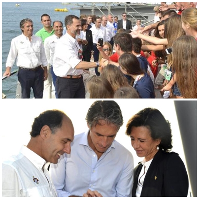 El Rey y Ana Patricia Botín visitan el Mundial de Vela