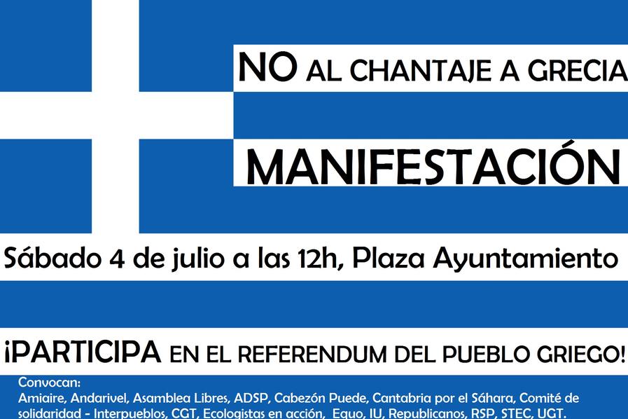 Organizada una manifestación de apoyo al pueblo griego