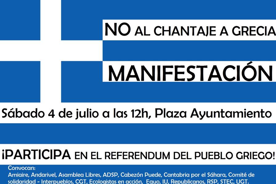  Organizada una manifestación de apoyo al pueblo griego