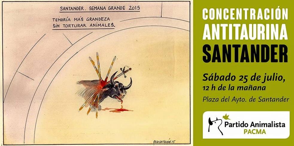  Los antitaurinos convocan una concentración en Santander