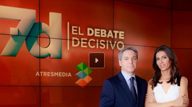 '7D, el debate decisivo', presentado por Vicente Vallés y Ana Pastor (Foto: Atresmedia)