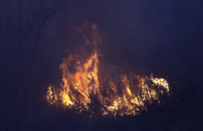 La lluvia ayuda a terminar con los incendios / Imagen: incendio en Vega de Pas (27 de diciembre de 2015)