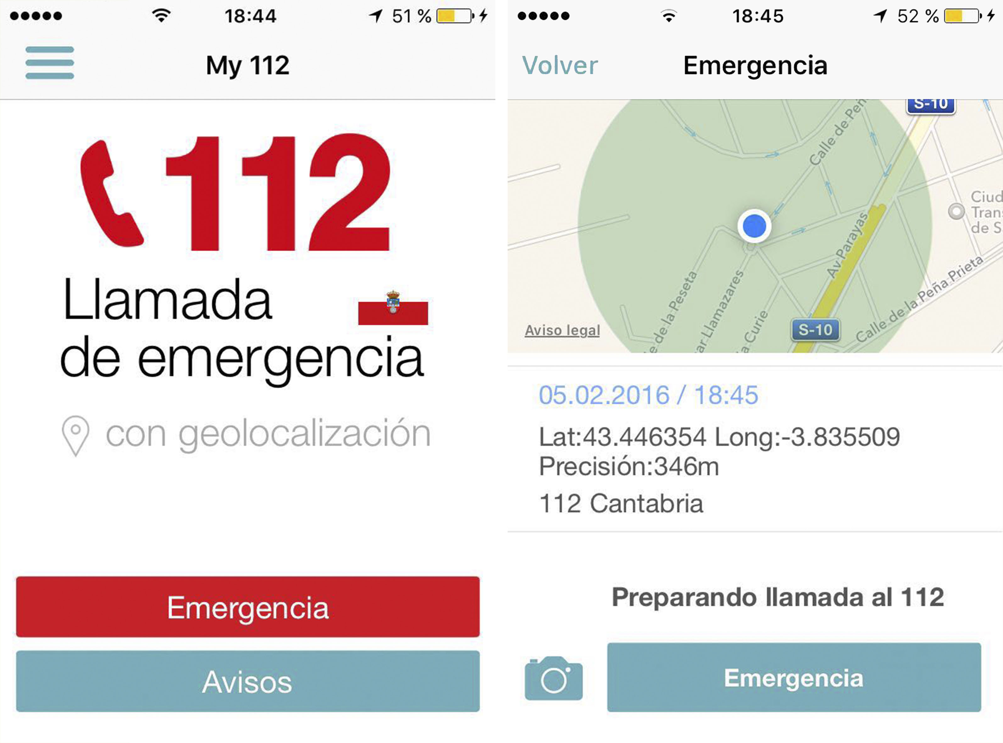 Cantabria integra la app My112 en la gestión de emergencias