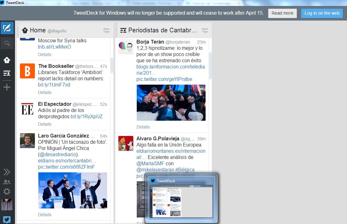  Twitter se carga @TweetDeck, la aplicación de escritorio utilizada por miles de personas