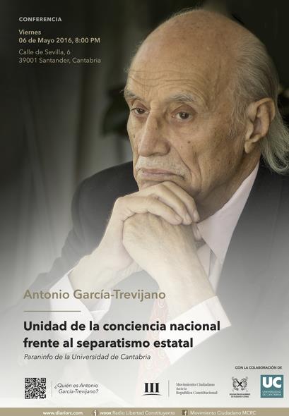 Antonio García Trevijano, fundador de la Junta Democrática de España en 1974, dará una conferencia