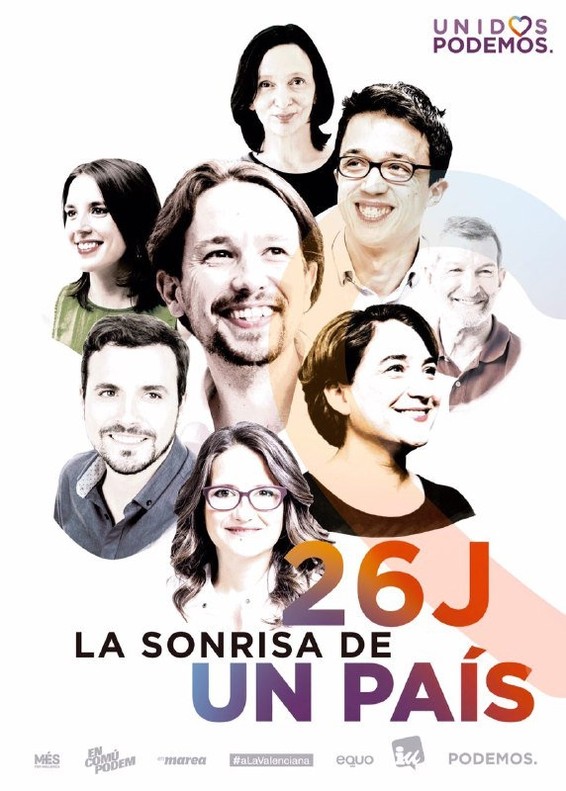 Cartel electoral de Unidos Podemos