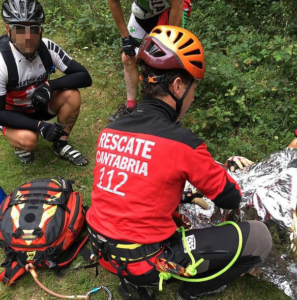  Rescatado un ciclista tras un accidente en los montes del valle de Villaverde