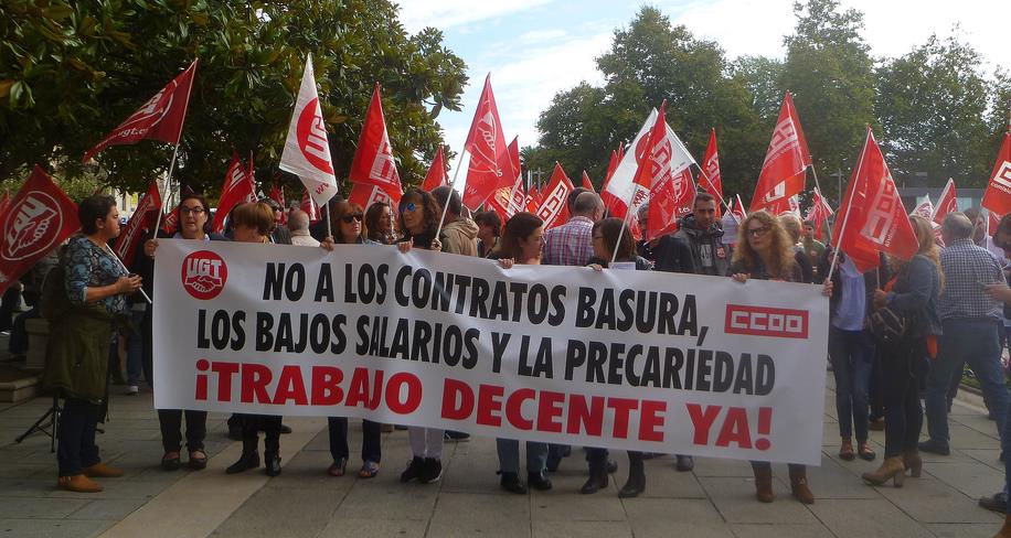 UGT y CCOO exigen a las empresas y al Gobierno responsabilidad social y empleos dignos