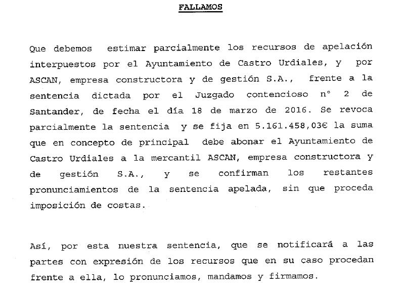 Castro Urdiales deberá abonar 5,1M € a ASCAN por el desequilibrio económico en la concesión del servicio de agua