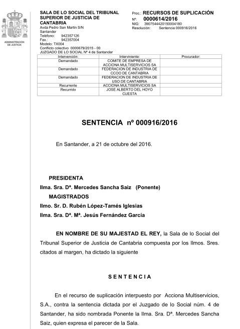  El TSJC hace firme la sentencia de la aplicación del convenio del metal a una contrata de Nissan