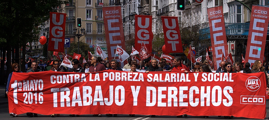 Manifestación del 1 de mayo en Santander / Foto: archivo CANTABRIADIARIO.COM