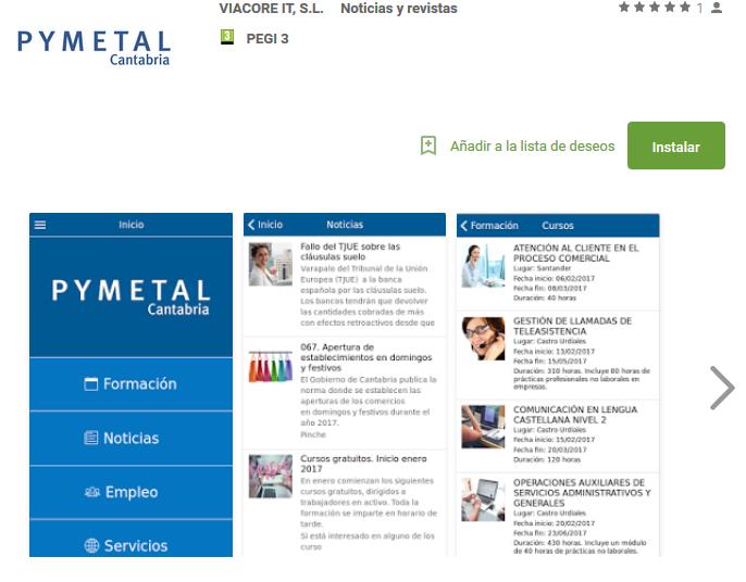 Pymetal lanza una "app" con información del sector en Cantabria