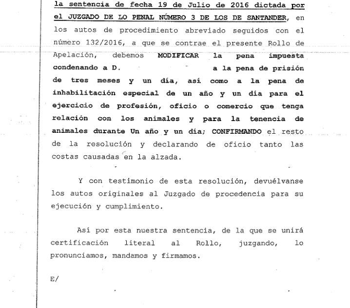  Condenado a prisión un ganadero que pateó a una perra