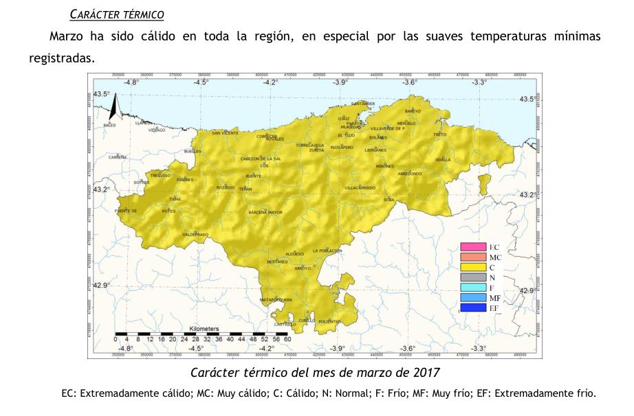 Cantabria registró dos meses consecutivos secos y cálidos / Fuente: AEMET