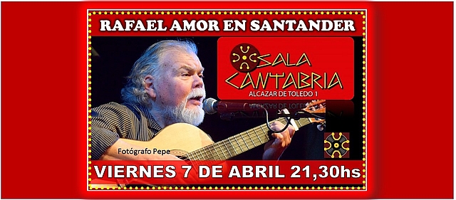  Rafael Amor actuará en la Sala Cantabria