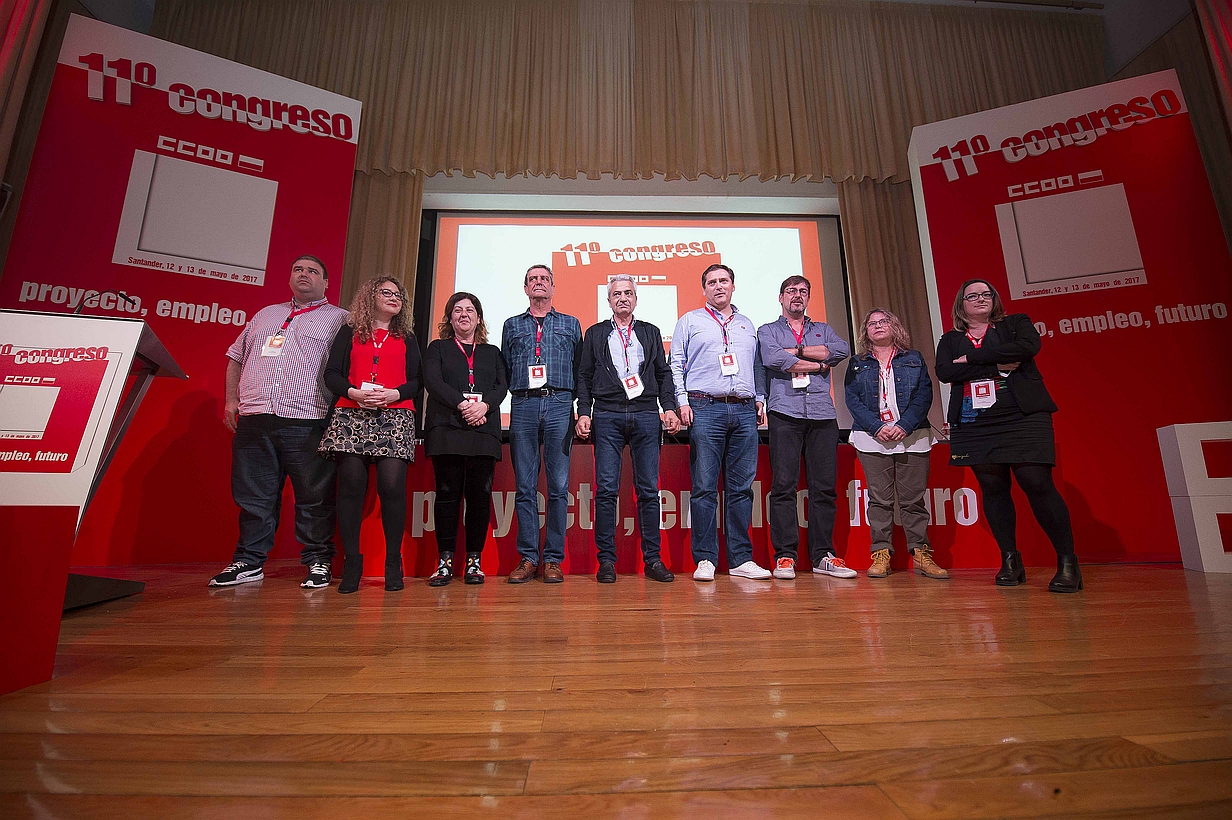 Carlos Sánchez reelegido secretario general de CCOO Cantabria en el XI Congreso del sindicato