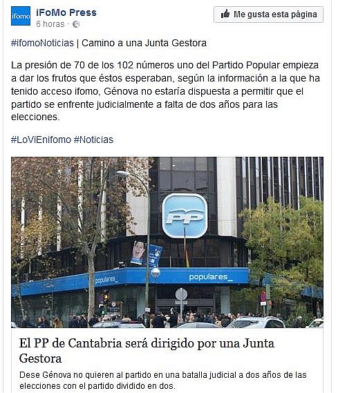  Génova niega que el PP de Cantabria vaya a ser dirigido por una Junta Gestora
