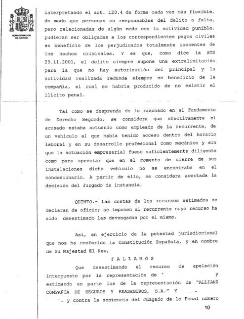 Un mecánico no podrá conducir durante un año por manejar bajo los efectos del alcohol un coche en reparación