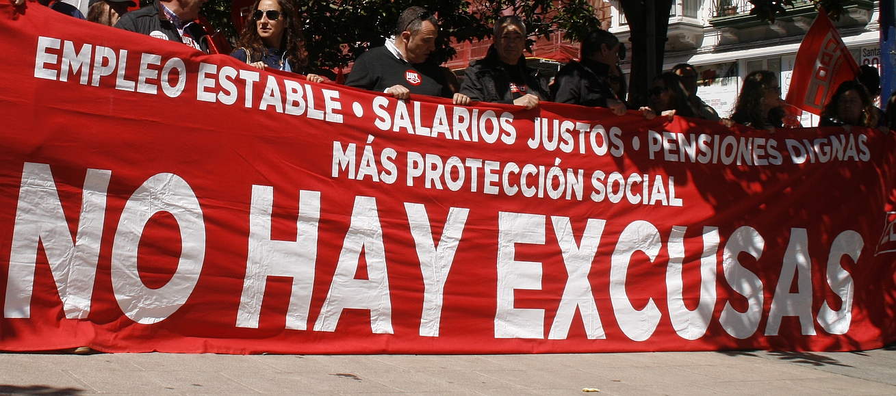 USO insta a la 'unidad sindical' para luchar contra la creciente represión sindical en Cantabria - Manifestación del 1 de mayo de 2017 en Santander - Foto: Archivo CANTABRIA DIARIO