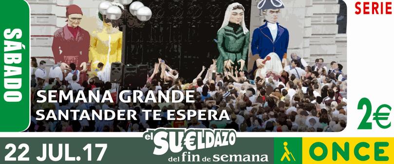 El cupón de la ONCE ‘se viste’ de fiesta para la Semana Grande de Santander