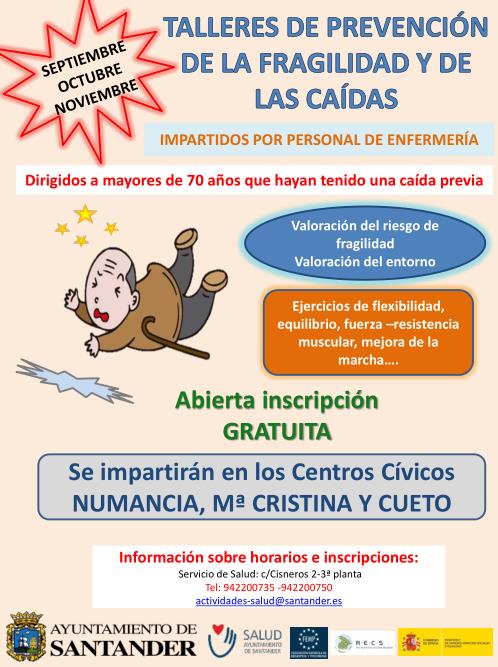 El centro cívico de Numancia acogerá los primeros talleres de prevención de caídas