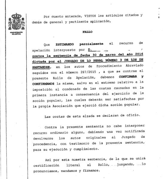 La Audiencia de Cantabria confirma la condena al hombre que mató al perro Blas a patadas