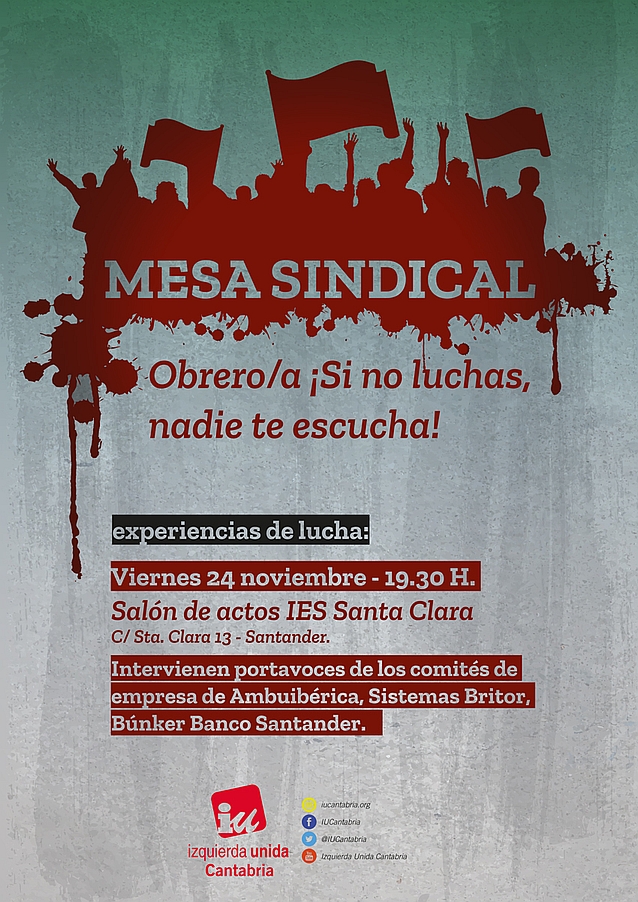 IU organiza un encuentro de trabajadores que han obtenido victorias en sus luchas