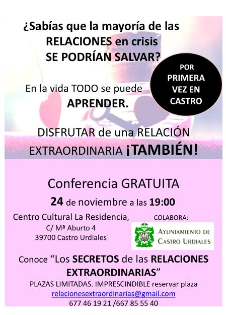 Maider Inclán dará la conferencia "Los secretos de las relaciones extraordinarias" en Castro Urdiales