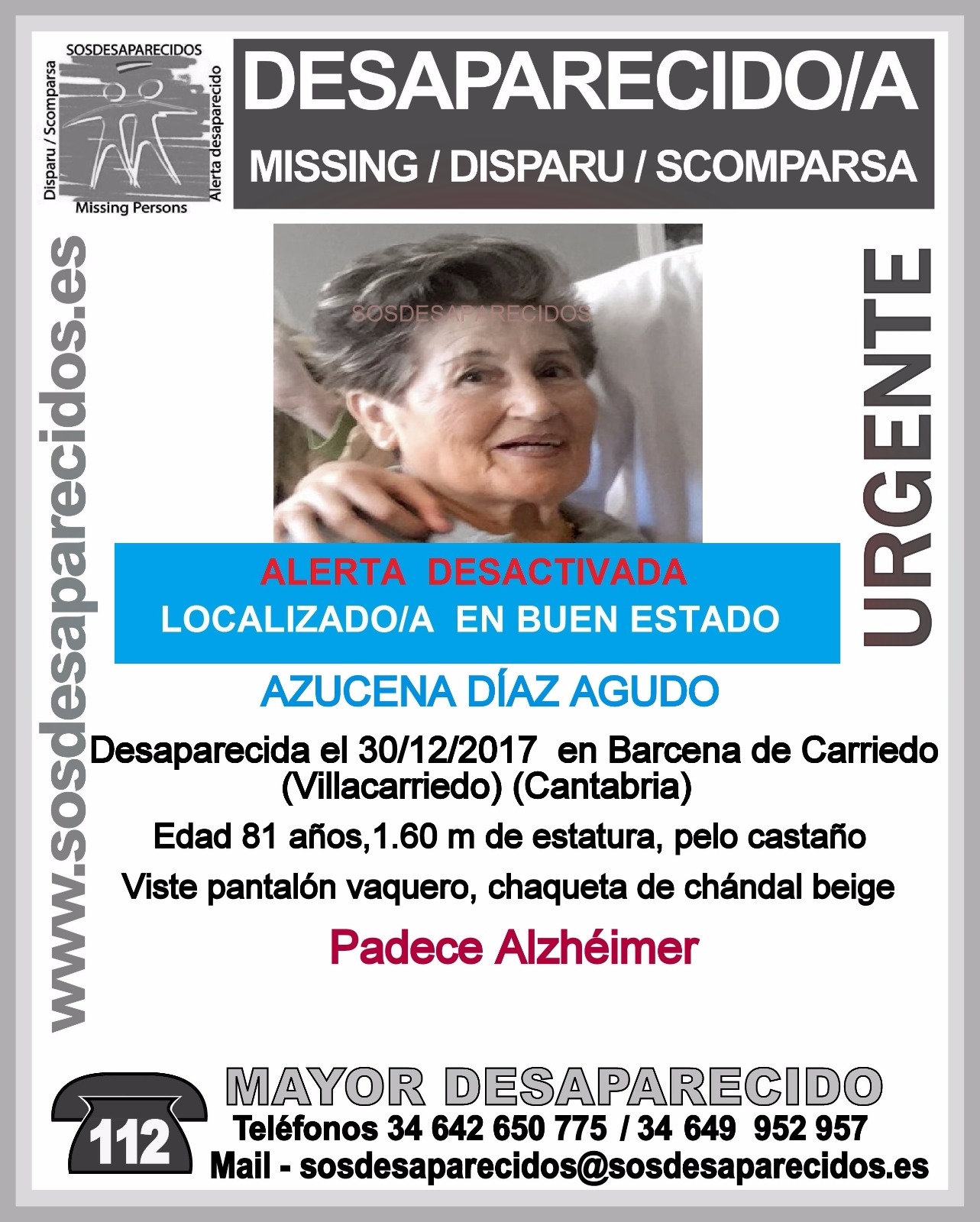 Localizada con vida la mujer desaparecida en Villacarriedo