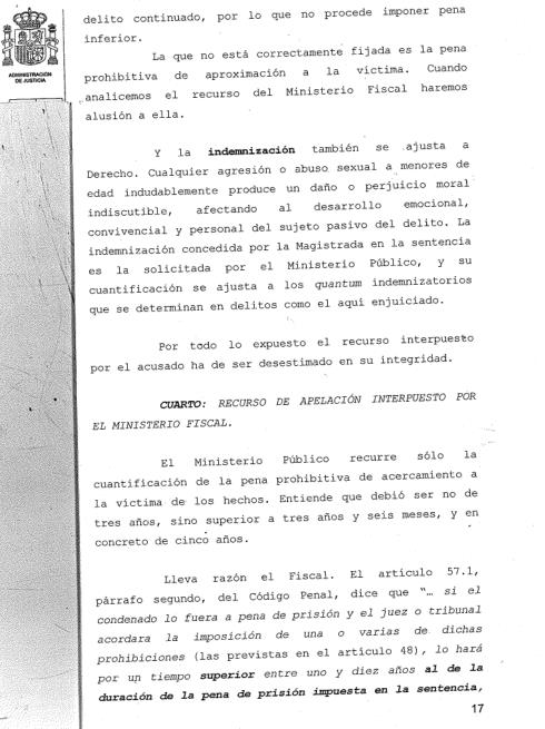 Dos años y medio de prisión y cinco de alejamiento a un hombre por abusar de la hija de su pareja