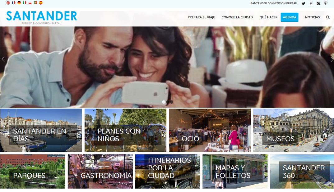 La nueva web de Turismo de Santander ya está en marcha