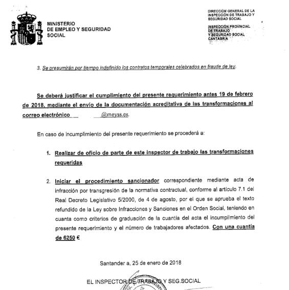 La Inspección de Trabajo requiere al 112 a que haga fijos a 19 trabajadores eventuales